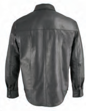 Men’s Lightweight Leather Snap Front Shirt