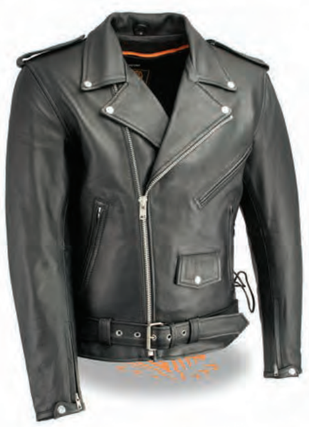 Men’s Classic Side Lace Police Style M/c Jacket W/ Gun Pockets