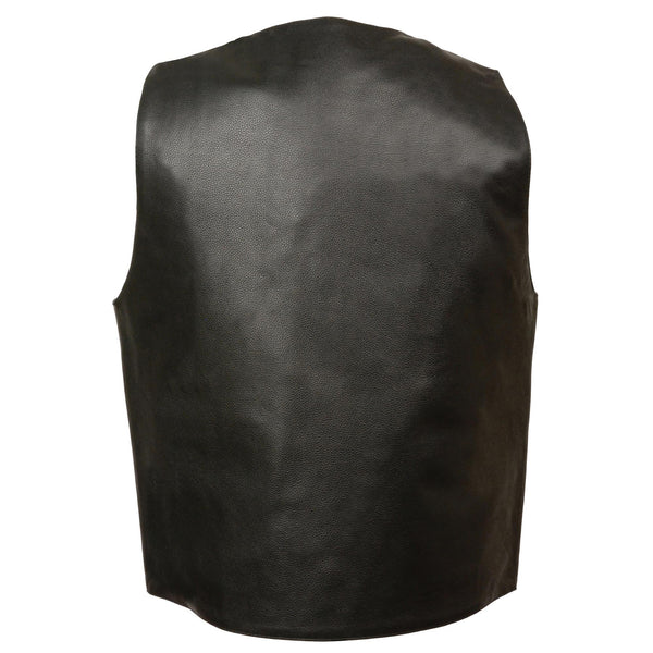 Men’s Black Plain Side Vest w/ Buffalo Snaps