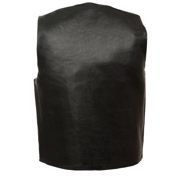 Men’s Black Classic Snap Front Vest w/ Gun Pockets