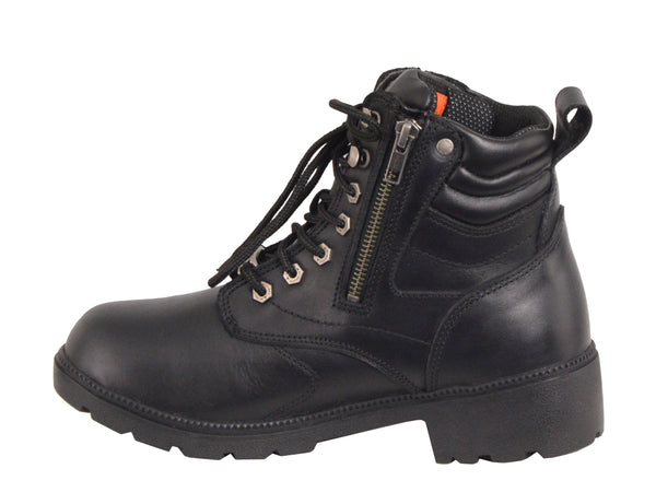 Women’s Waterproof Side Zipper Plain Toe Boot