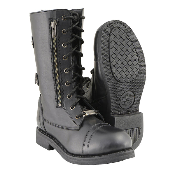 Women’s Tall Lace Front Boot w/ Buckles back & Knife Storage Pockets