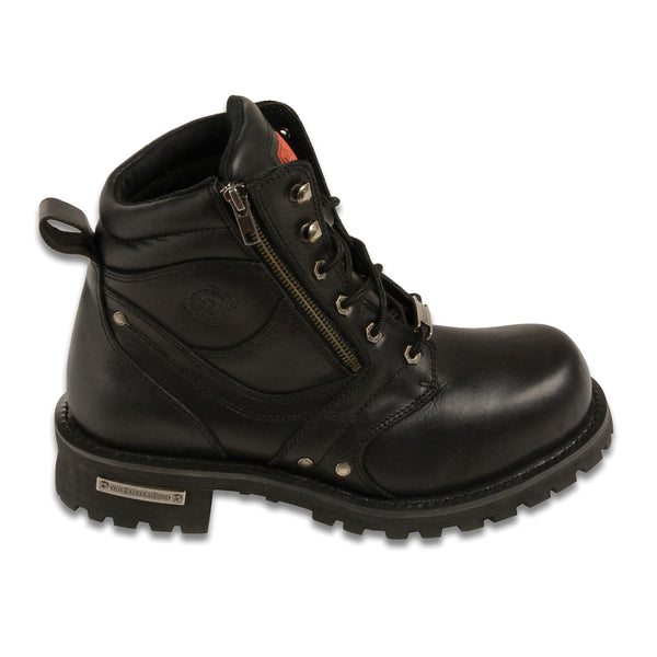 Men’s 6 Inch Side Zipper Plain Toe Boot