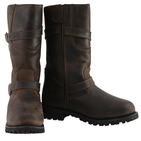 Men’s 11” Dark Brown Engineer Boot – Designed to Scuff and Distress