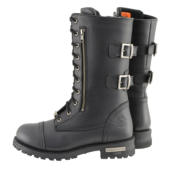 Men’s Tall Lace Front Boot w/ Buckles back & Knife Storage Pockets