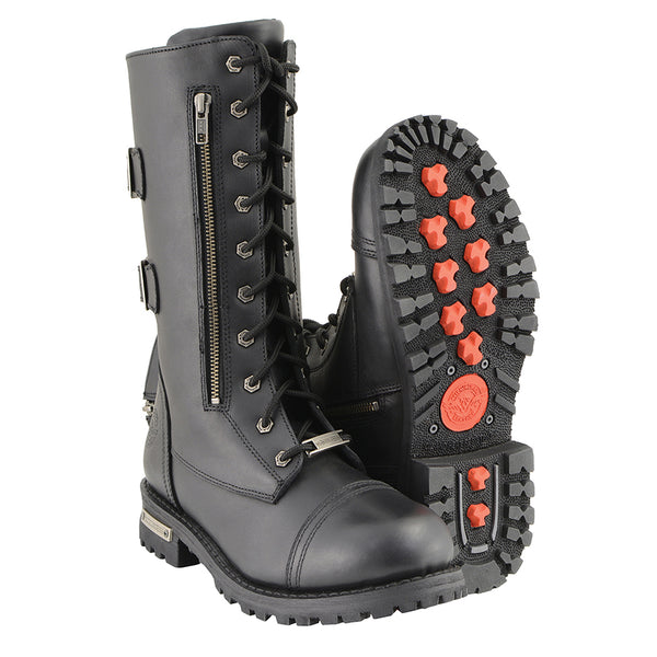 Men’s Tall Lace Front Boot w/ Buckles back & Knife Storage Pockets