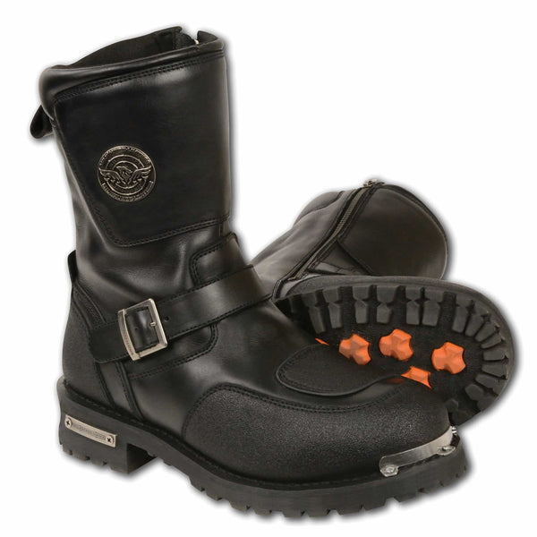 Men’s Strap Boot w/ Reflective Piping & Gear Shift Protection