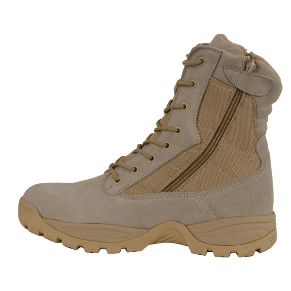 Men’s 9″Leather Tactical Boot w/ Side Zipper