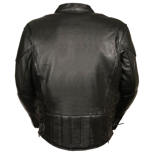 Men’s Black Side Lace Vented Scooter Jacket
