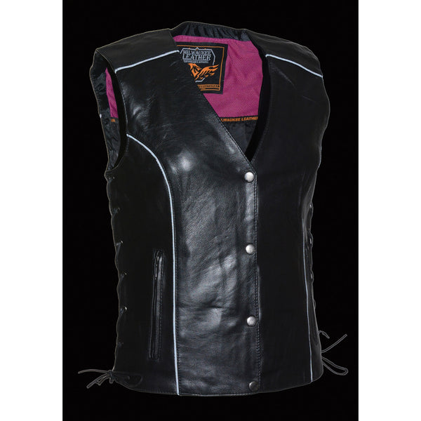 Women’s Black Vest w/ Stud & Wings Detailing