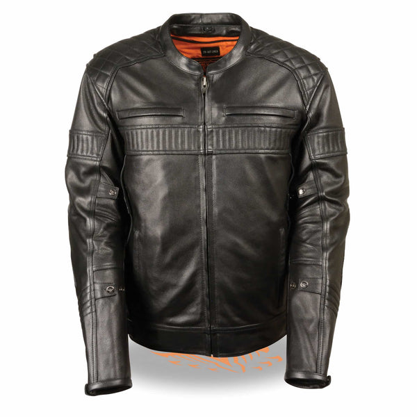 Men’s Quilted Pattern Triple Vent Scooter Jacket