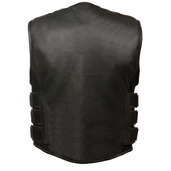 Men’s Black SWAT Style Zipper Front Vest