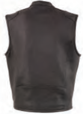 Men’s Zipper Front Leather Vest W/ Cool Tec® Leather