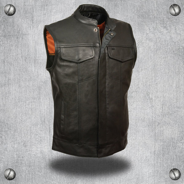 Men’s Open Neck Snap/Zip Front Club Vest