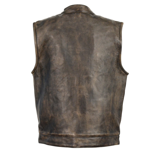 Men’s Open Neck Snap/Zip Front Club Vest