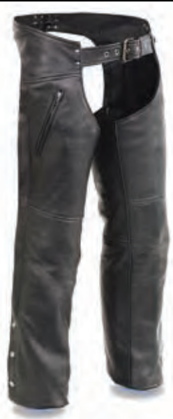Men’s Chaps W/ Cool Tec® Leather & Zippered Thigh Pockets