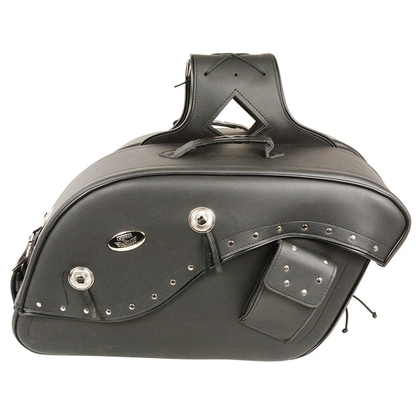 Large Cruiser Style Riveted Throw Over Saddle Bag