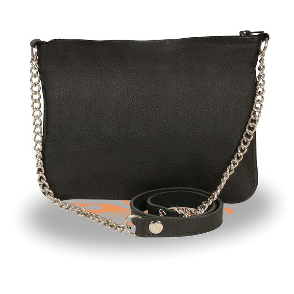 Ladies Chain Strap Riveted Shoulder Bag w/ Gun Pocket