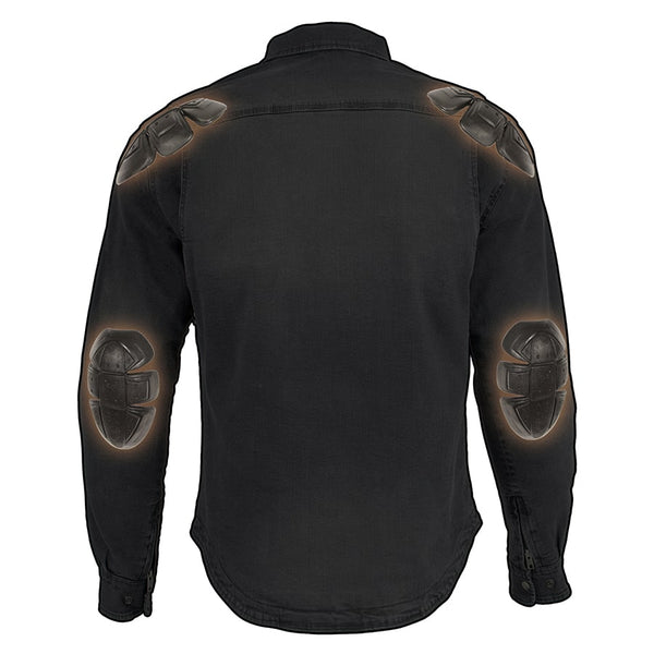 Men’s Armored Denim Biker Shirt w/ Aramid® by DuPont™ Fibers