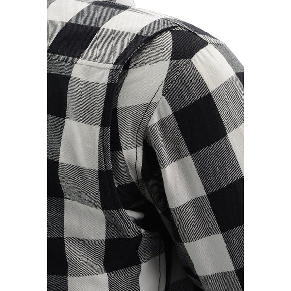 Men’s Armored Checkered Flannel Biker Shirt w/ Aramid® by DuPont™ Fibers