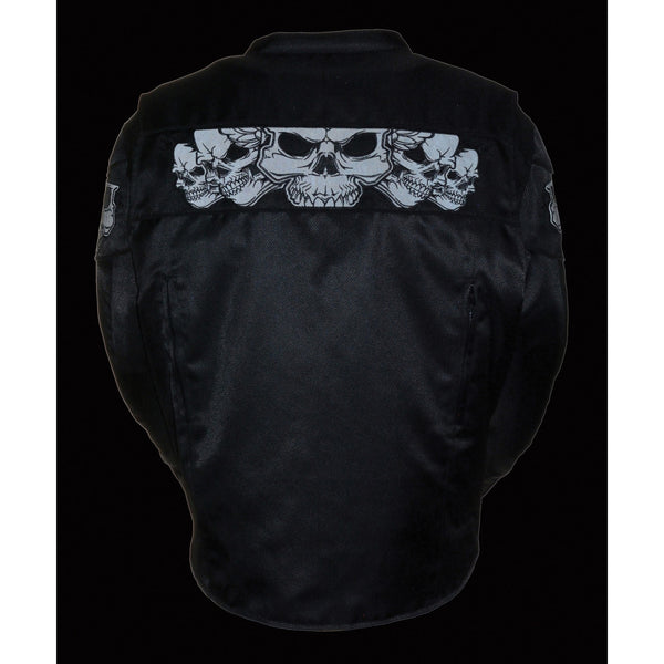 Men’s Reflective Skulls Textile Jacket