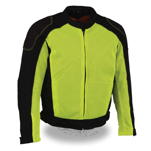 Men’s High Visibility Mesh Racer Jacket w/ Removable Rain Jacket Liner