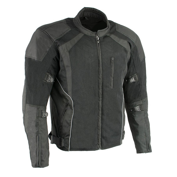 Men’s Nylon/ Mesh Combo Racing Jacket w/ Armor