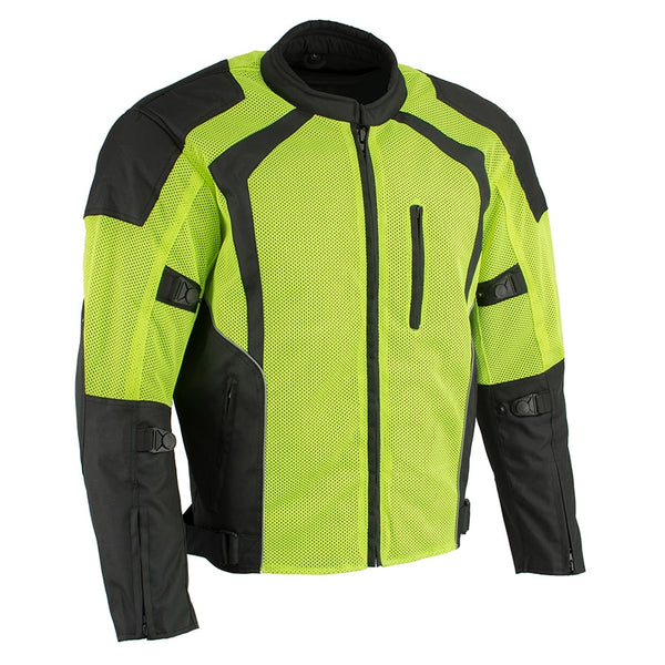 Men’s Nylon/ Mesh Combo Racing Jacket w/ Armor