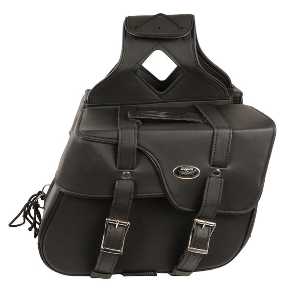 Zip-Off PVC Extended Flap Throw Over Saddle Bag (15X11X7X21)