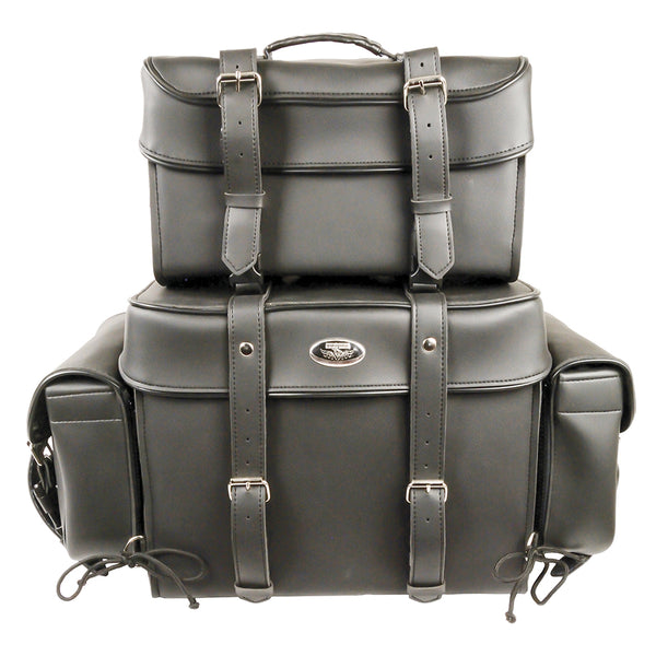 Large Four Piece PVC Touring Pack w/ Barrel Bag also in studded