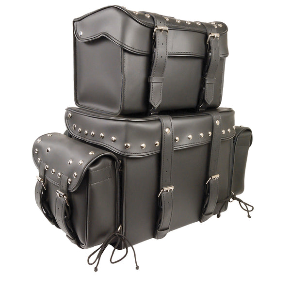 Large Four Piece PVC Touring Pack w/ Barrel Bag also in studded