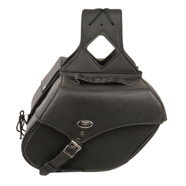 Medium Zip-Off Single Strap PVC Throw Over Saddle Bag (12X9X6X17.5)