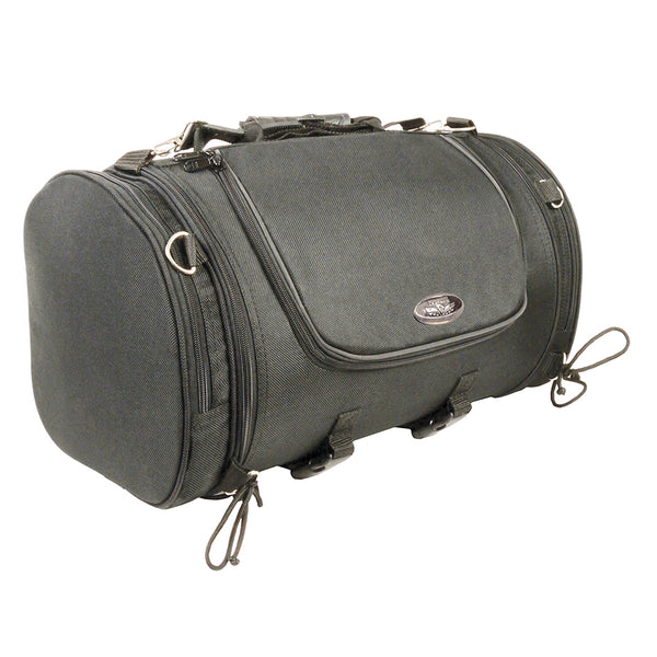 Large Nylon Duffle Style Sissy Bar Bag w/ Carry Strap