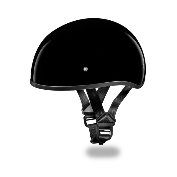 Daytona Skull Cap - Hi-Gloss Black - With No Visor