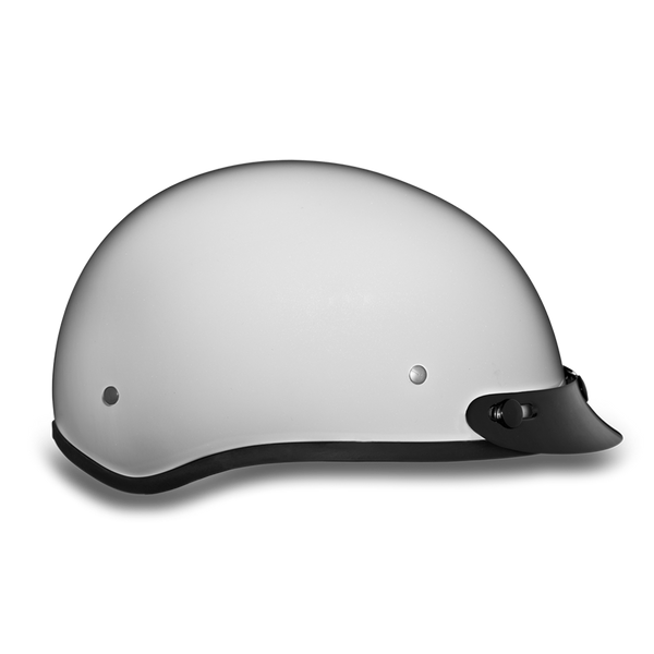 Daytona Skull Cap - Pearl White - With Visor