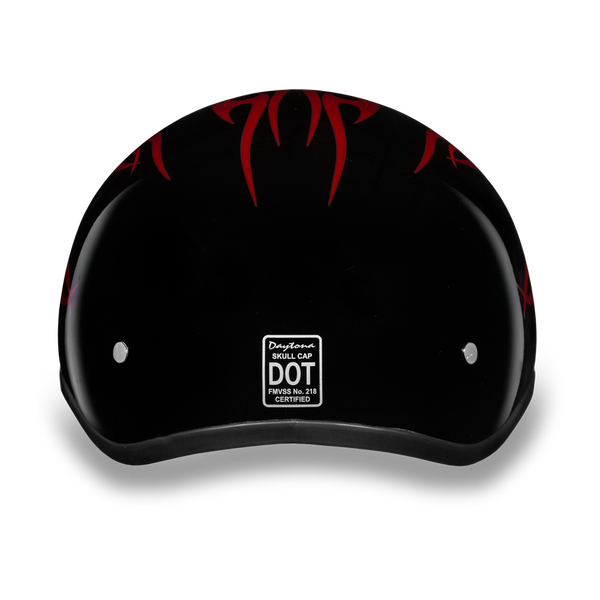 Daytona 1/2 Shell Hemlet - Flames Red